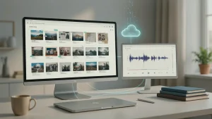 Digital archive with searchable metadata, cloud storage and organised audiovisual collections
